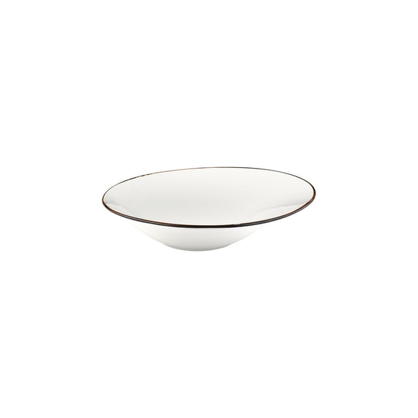 Turgla Gleam 10.75Inch  x 10.75Inch  x h:0Inch  17 oz. Organic Brown Vitrified Deep Plate SKU: T-HAGLGBR27CK-6