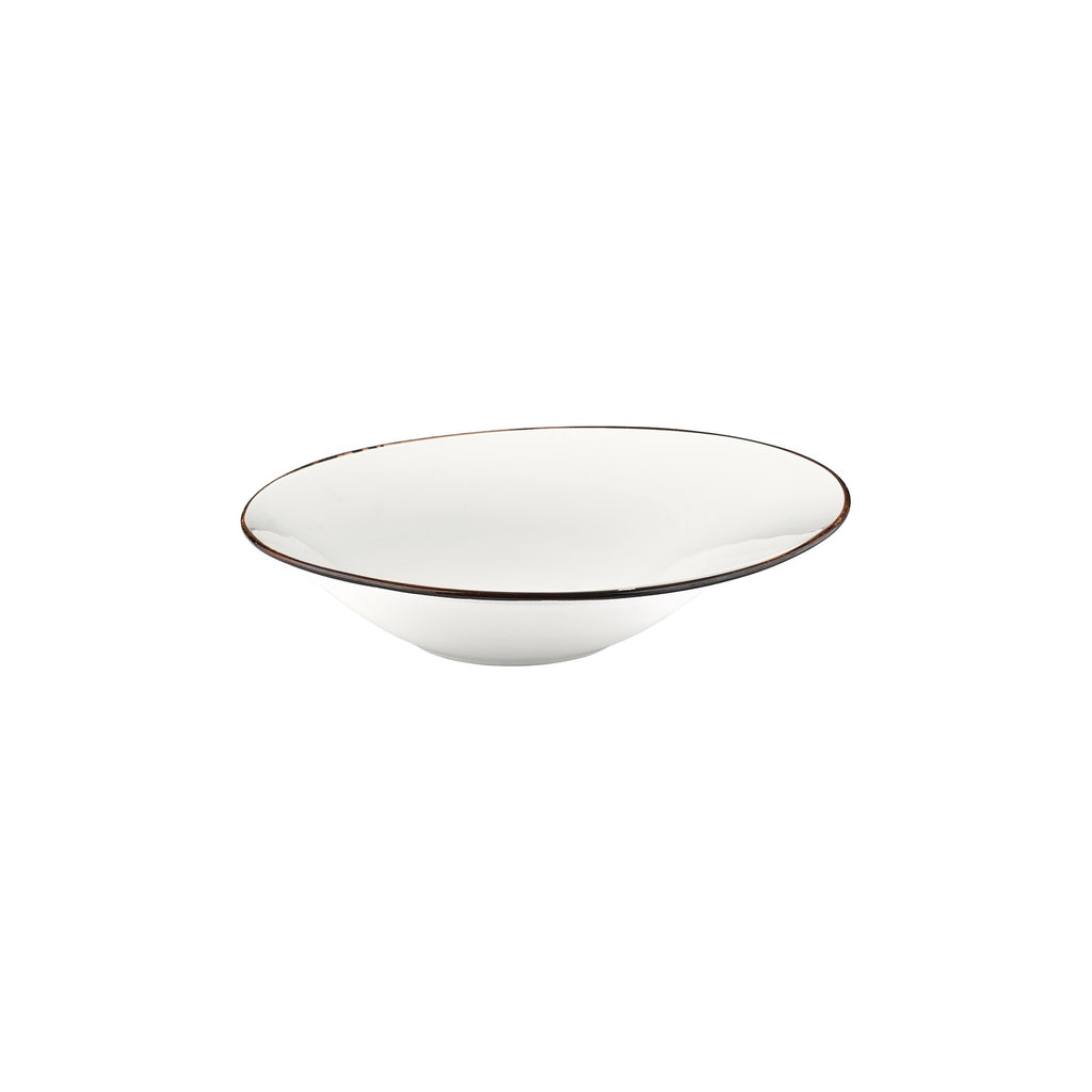 Turgla Gleam 11.75Inch  x 11.75Inch  x h:0Inch  24 oz. Organic Brown Vitrified Deep Plate SKU: T-HAGLGBR30CK-6