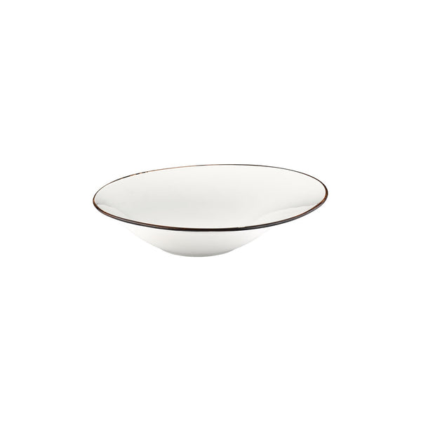 Turgla Gleam 11.75Inch  x 11.75Inch  x h:0Inch  24 oz. Organic Brown Vitrified Deep Plate SKU: T-HAGLGBR30CK-6