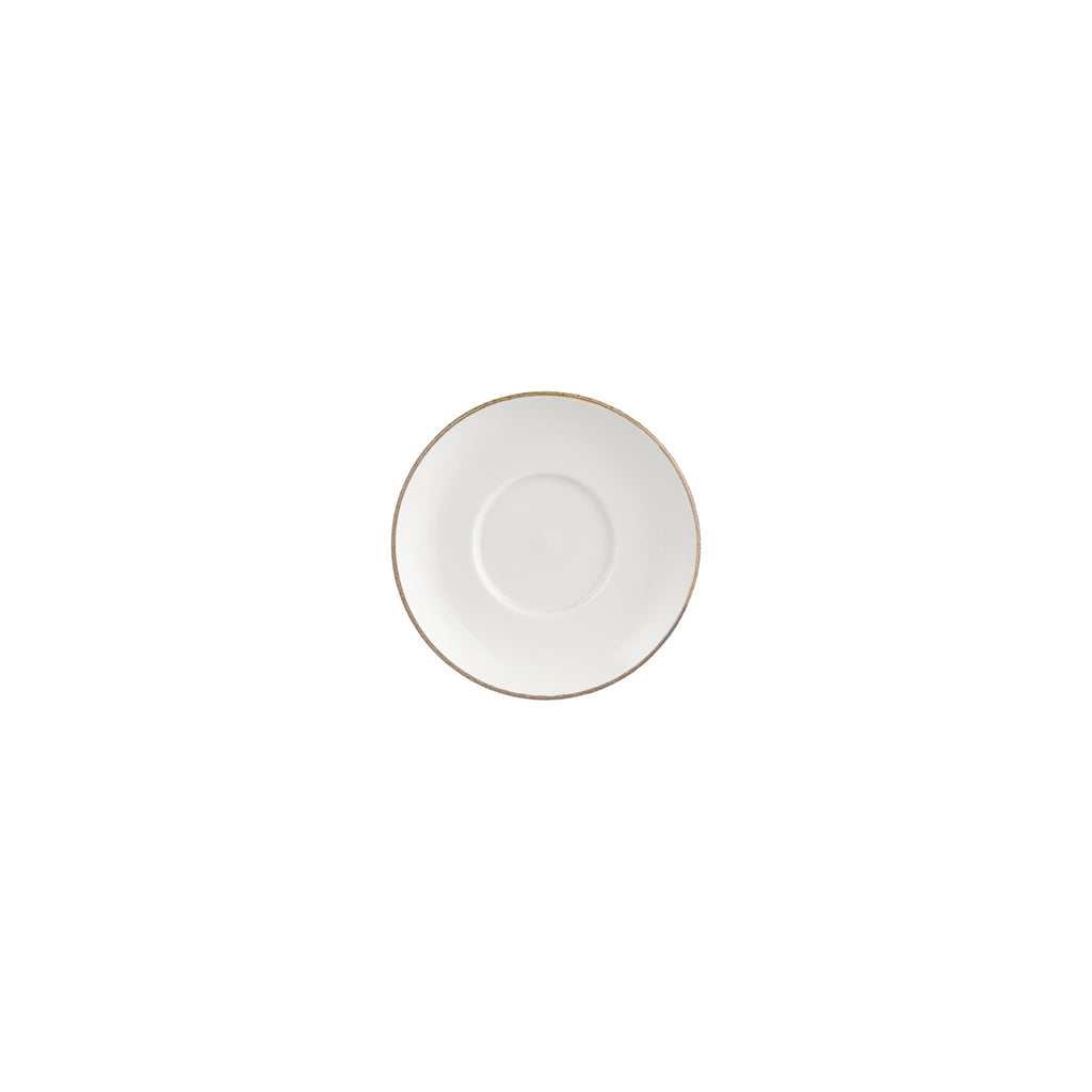 Turgla Gleam dia.4.75Inch  Round Brown Vitrified Saucer SKU: T-HAGLGT01KT-24