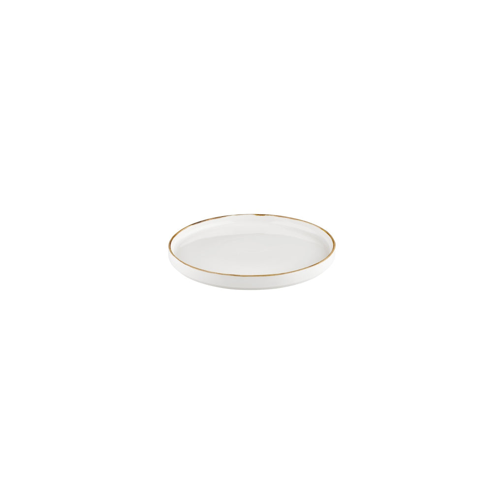 Turgla Gleam dia.6.25Inch  Round Brown Vitrified Plate SKU: T-HAGLHL16RD-6
