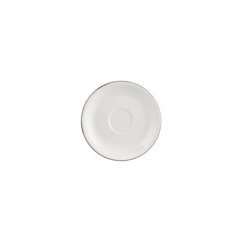 Turgla Gleam dia.6.25Inch  Round Brown Vitrified Saucer SKU: T-HAGLZT01CT-24