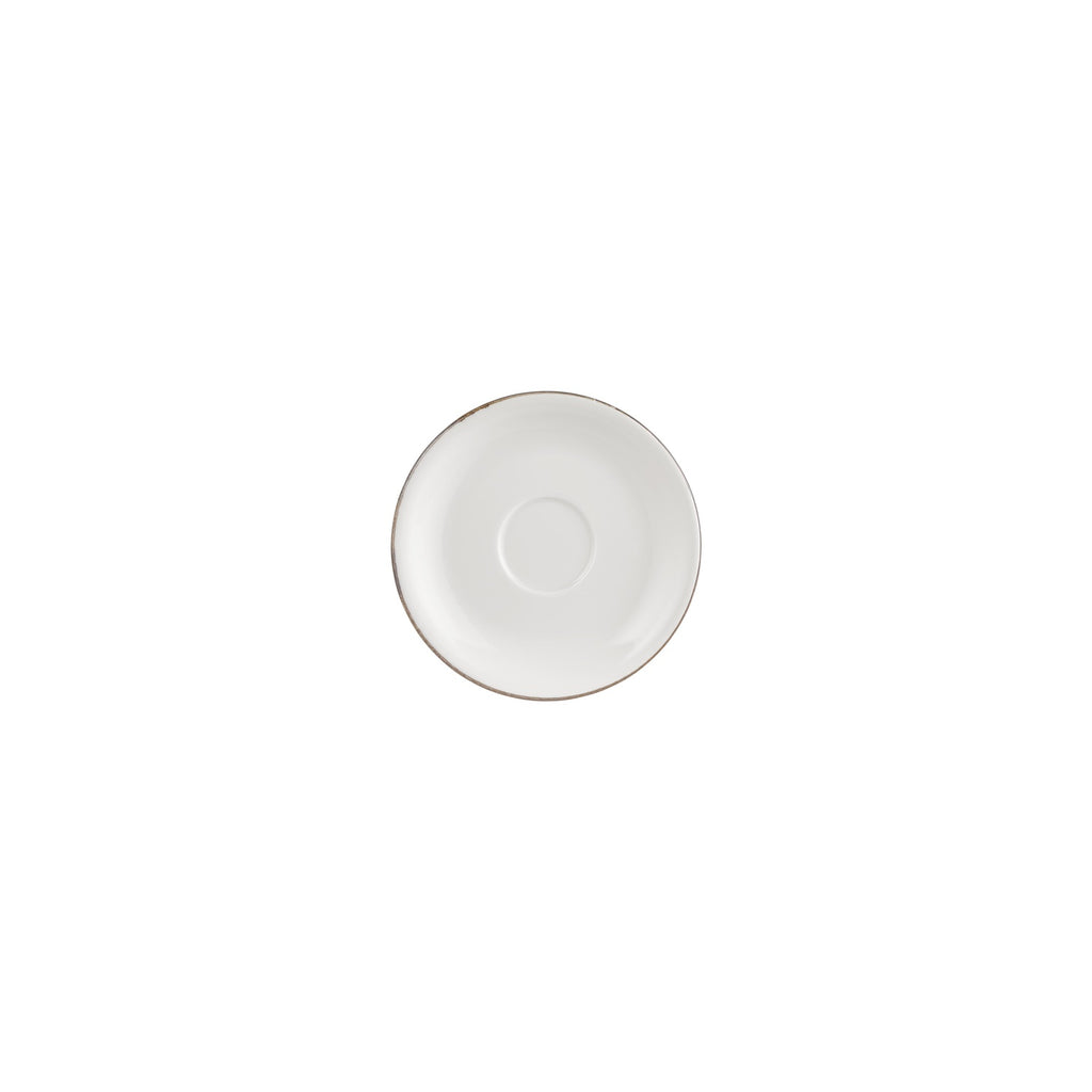 Turgla Gleam dia.4.75Inch  Round Brown Vitrified Saucer SKU: T-HAGLZT01KT-24