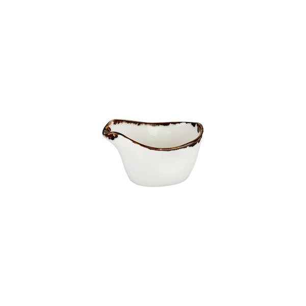 Turgla Gleam 3.25Inch  x 2Inch  x h:0Inch  2 oz. Oval Brown Vitrified Creamer SKU: T-HAGLZT01ST-24