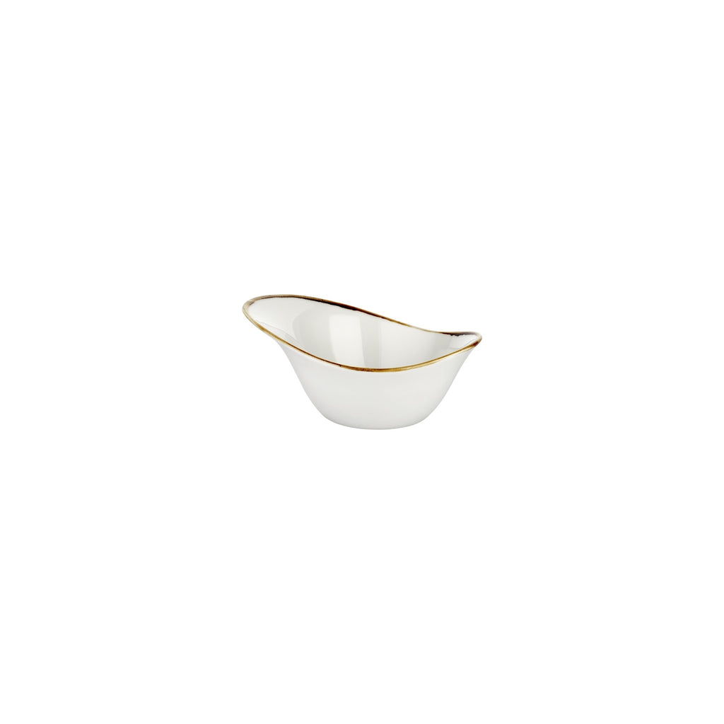 Turgla Gleam 7Inch  x 5Inch  x h:0Inch  12 oz. Organic Brown Vitrified Bowl SKU: T-HAGLZT18OKS-6