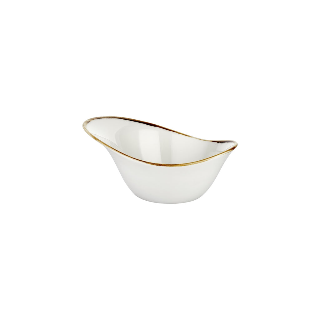 Turgla Gleam 10.25Inch  x 7.5Inch  x h:0Inch  42 oz. Organic Brown Vitrified Bowl SKU: T-HAGLZT26OKS-6