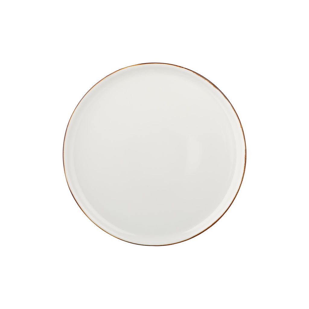Turgla Gleam dia.12.5Inch  x 12.5Inch  Round Brown Vitrified Pizza Plate SKU: T-HAGLZT32PZT-6