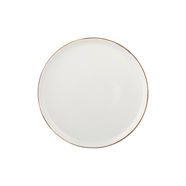 Turgla Gleam dia.12.5Inch  x 12.5Inch  Round Brown Vitrified Pizza Plate SKU: T-HAGLZT32PZT-6