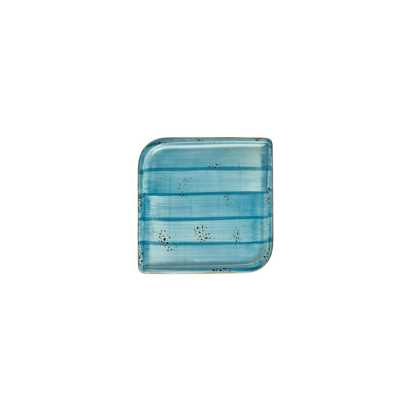 Turgla Infinity 6Inch  x 6Inch  Square Turquoise Vitrified Plate SKU: T-HAINAR20KR-12