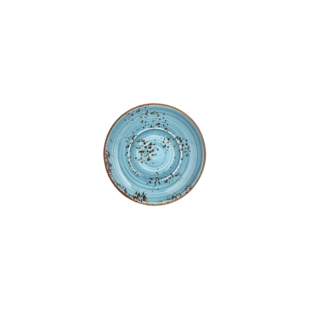 Turgla Infinity dia.5.5Inch  Round Turquoise Vitrified Saucer SKU: T-HAINGT01CT-24