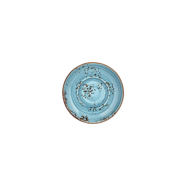 Turgla Infinity dia.5.5Inch  Round Turquoise Vitrified Saucer SKU: T-HAINGT01CT-24