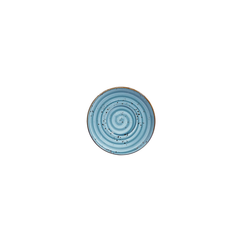 Turgla Infinity dia.4.75Inch  Round Turquoise Vitrified Saucer SKU: T-HAINGT01KT-24