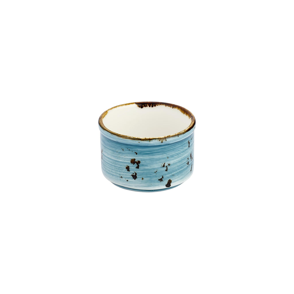 Turgla Infinity dia.3Inch  x 3Inch  x h:0Inch  Round Turquoise Vitrified Sugar Bowl SKU: T-HAINGT01SK-12