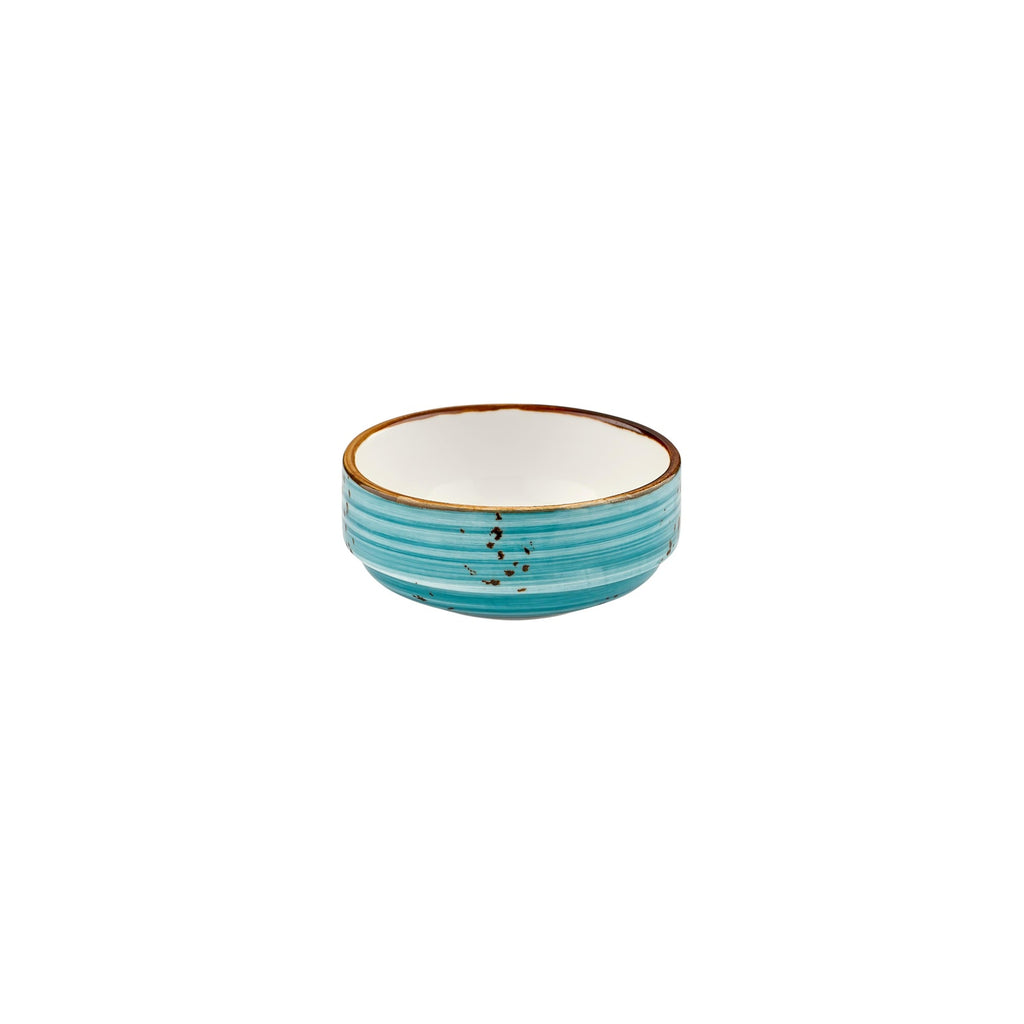 Turgla Infinity dia.3.25Inch  h:0Inch  4 oz. Round Turquoise Vitrified Ramekin SKU: T-HAINGT08JO-24