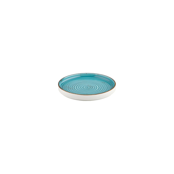 Turgla Infinity dia.6.25Inch  Round Turquoise Vitrified Plate SKU: T-HAINHL16RD-6