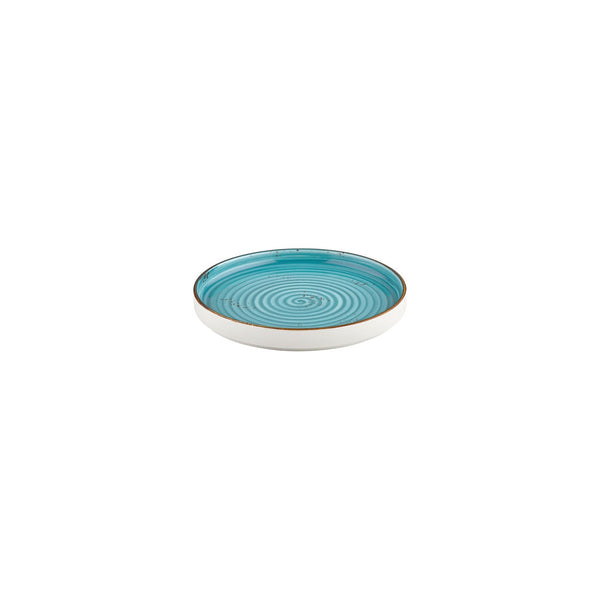 Turgla Infinity dia.7.5Inch  Round Turquoise Vitrified Plate SKU: T-HAINHL19RD-6