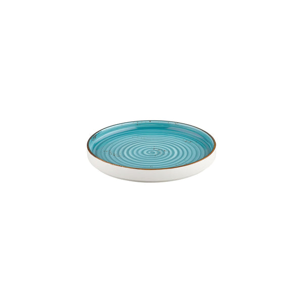 Turgla Infinity dia.9Inch  Round Turquoise Vitrified Plate SKU: T-HAINHL23RD-6