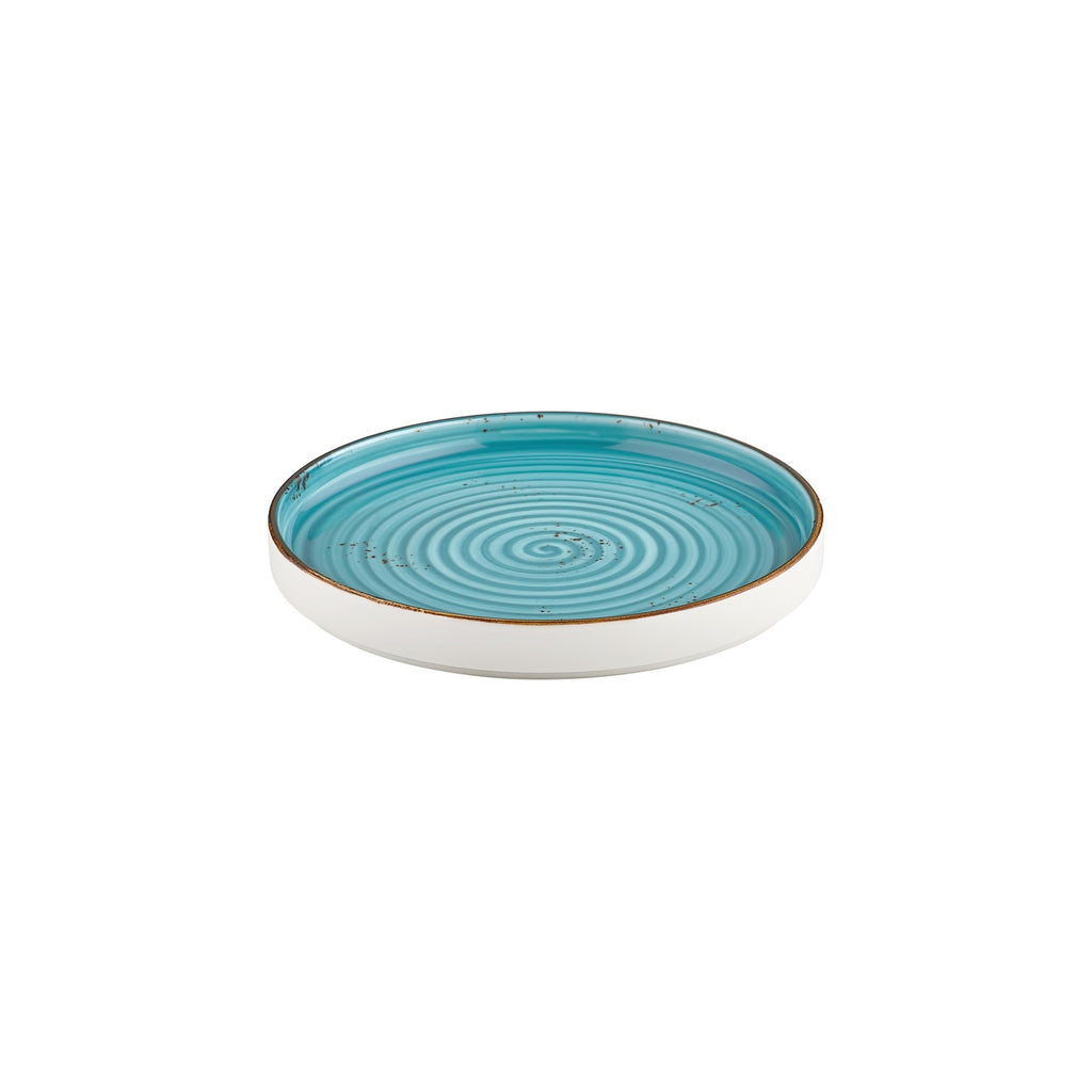 Turgla Infinity dia.10.75Inch  Round Turquoise Vitrified Plate SKU: T-HAINHL27RD-6