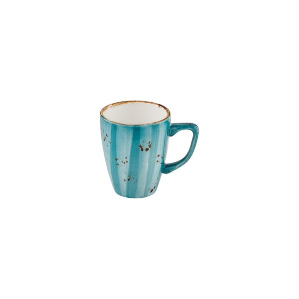 Turgla Infinity dia.3.25Inch  h:0Inch  10 oz. Round Turquoise Vitrified Mug SKU: T-HAINMUG03KNK-6