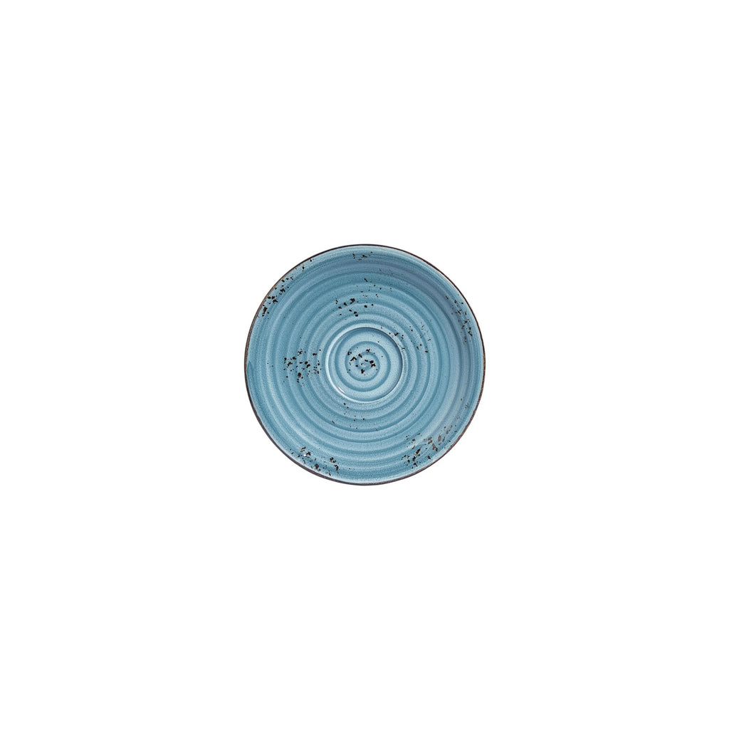 Turgla Infinity dia.6.25Inch  Round Turquoise Vitrified Saucer SKU: T-HAINZT01CT-24