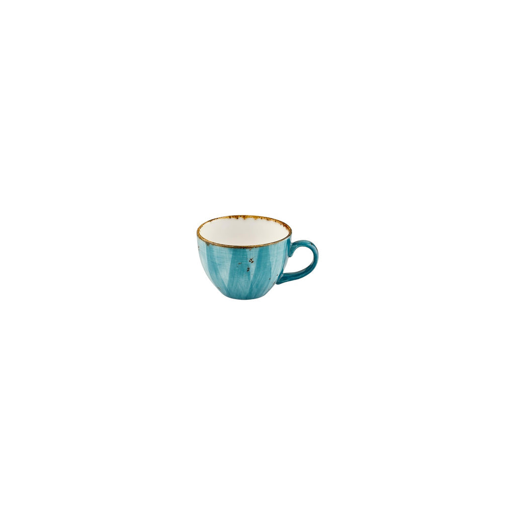 Turgla Infinity dia.2.25Inch  h:2Inch  3 oz. Round Turquoise Vitrified Espresso Cup SKU: T-HAINZT01KF-12
