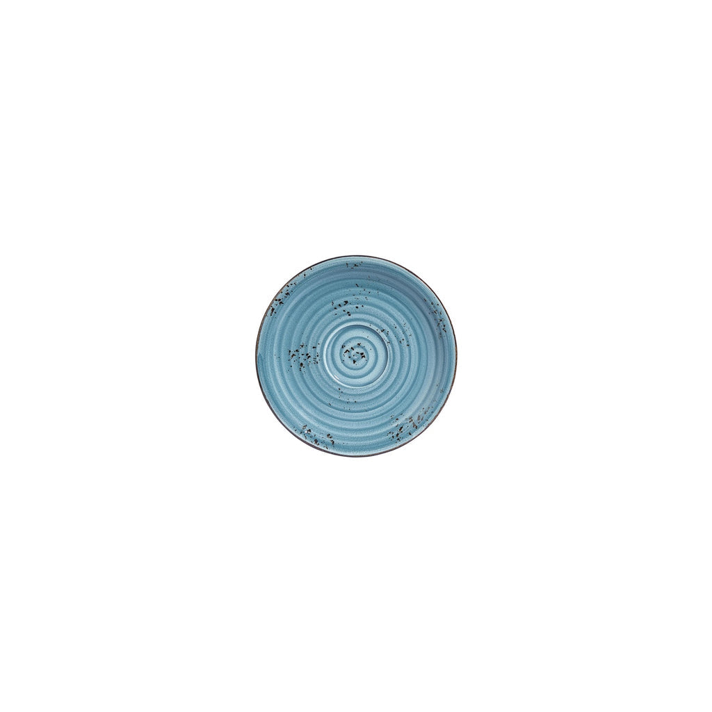 Turgla Infinity dia.4.75Inch  Round Turquoise Vitrified Saucer SKU: T-HAINZT01KT-24