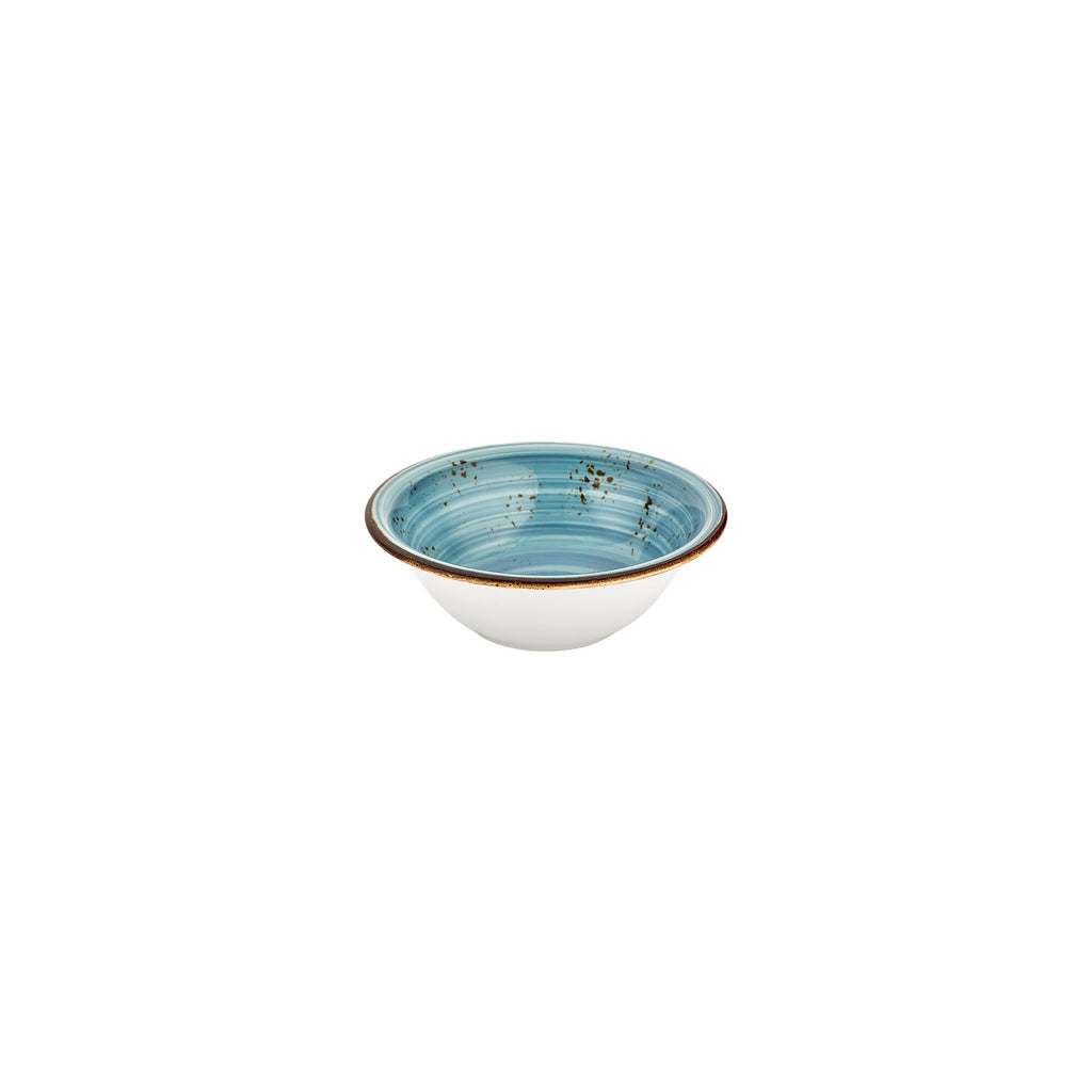 Turgla Infinity dia.6.25Inch  h:2.25Inch  17 oz. Round Turquoise Vitrified Bowl SKU: T-HAINZT16KS-12