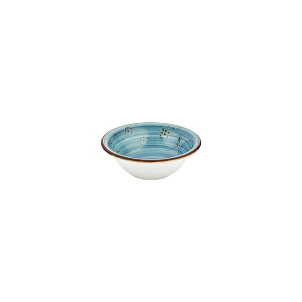 Turgla Infinity dia.6.25Inch  h:2.25Inch  17 oz. Round Turquoise Vitrified Bowl SKU: T-HAINZT16KS-12