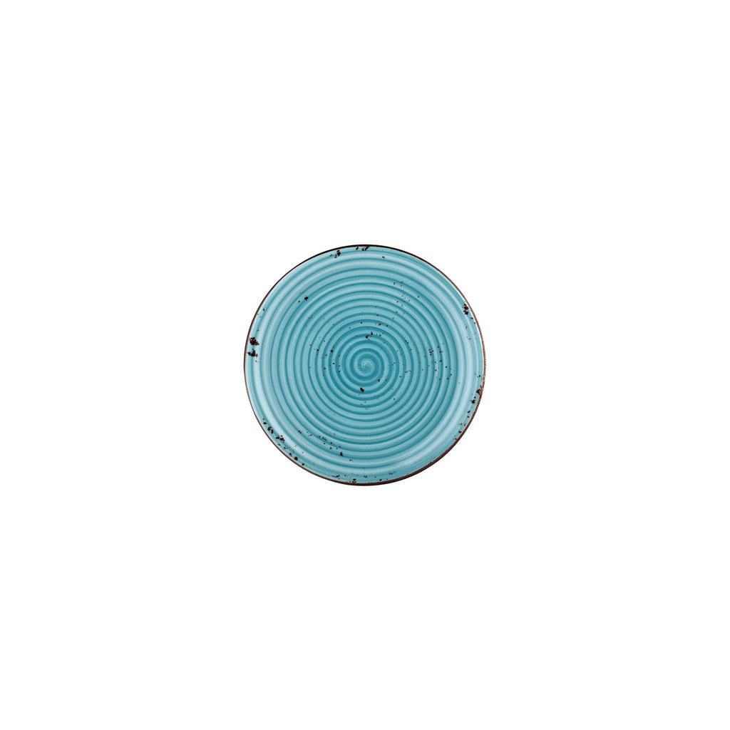 Turgla Infinity dia.6.75Inch  Round Turquoise Vitrified Plate SKU: T-HAINZT17DZ-12