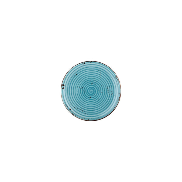 Turgla Infinity dia.6.75Inch  Round Turquoise Vitrified Plate SKU: T-HAINZT17DZ-12