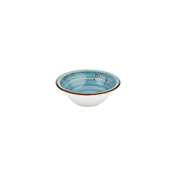 Turgla Infinity dia.7.75Inch  h:2.75Inch  30 oz. Round Turquoise Vitrified Bowl SKU: T-HAINZT20KS-6