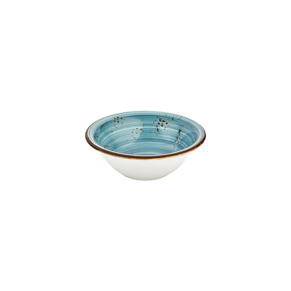 Turgla Infinity dia.8.75Inch  h:3Inch  42 oz. Round Turquoise Vitrified Bowl SKU: T-HAINZT22KS-6