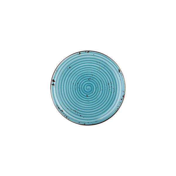 Turgla Infinity dia.9Inch  Round Turquoise Vitrified Plate SKU: T-HAINZT23DZ-12