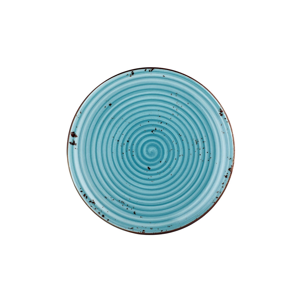 Turgla Infinity dia.11.75Inch  Round Turquoise Vitrified Plate SKU: T-HAINZT30DZ-6