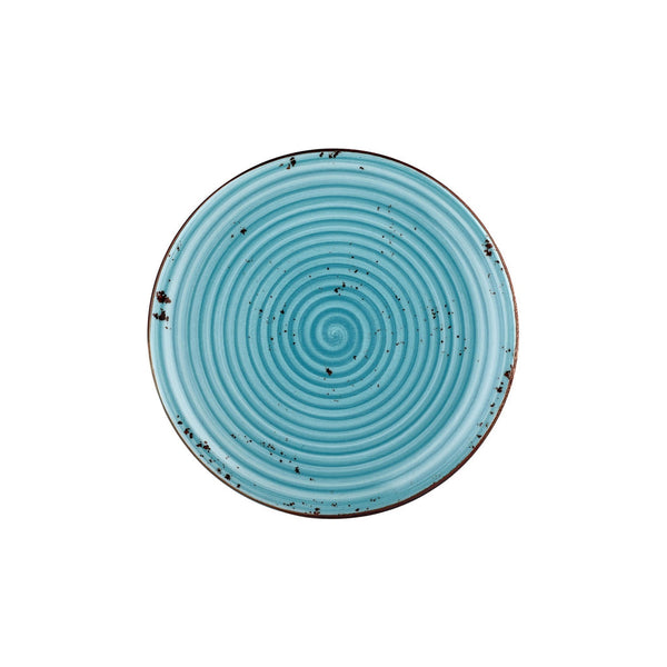 Turgla Infinity dia.11.75Inch  Round Turquoise Vitrified Plate SKU: T-HAINZT30DZ-6