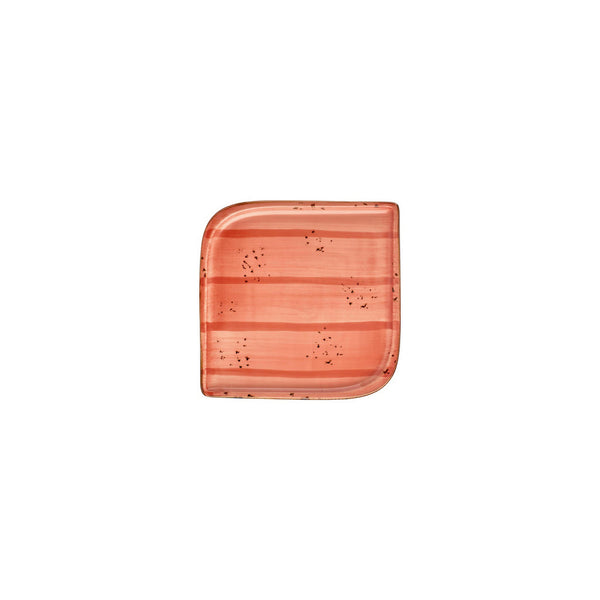 Turgla Laterite 6Inch  x 6Inch  Square Orange Vitrified Plate SKU: T-HALTAR20KR-12
