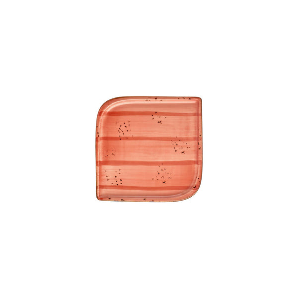 Turgla Laterite 7.5Inch  x 7.5Inch  Square Orange Vitrified Plate SKU: T-HALTAR25KR-12