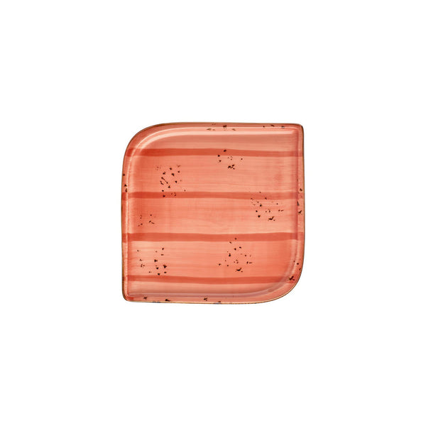 Turgla Laterite 8.75Inch  x 8.75Inch  Square Orange Vitrified Plate SKU: T-HALTAR30KR-6