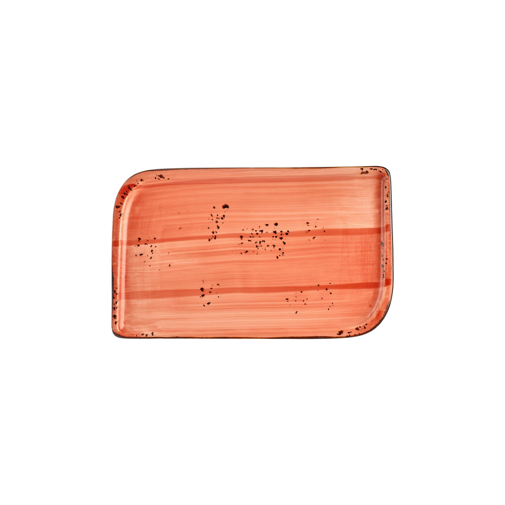 Turgla Laterite 11.75Inch  x 7Inch  x h:0Inch  Rectangular Orange Vitrified Platter SKU: T-HALTAR34DT-6