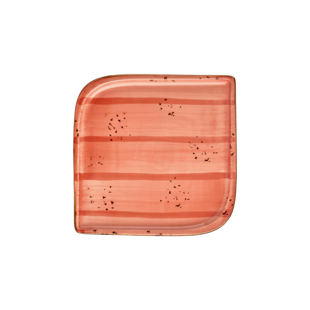 Turgla Laterite 11Inch  x 11Inch  Square Orange Vitrified Plate SKU: T-HALTAR38KR-6