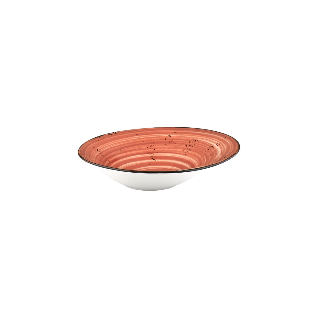 Turgla Laterite 10.75Inch  x 10.75Inch  x h:0Inch  17 oz. Organic Orange Vitrified Deep Plate SKU: T-HALTGBR27CK-6