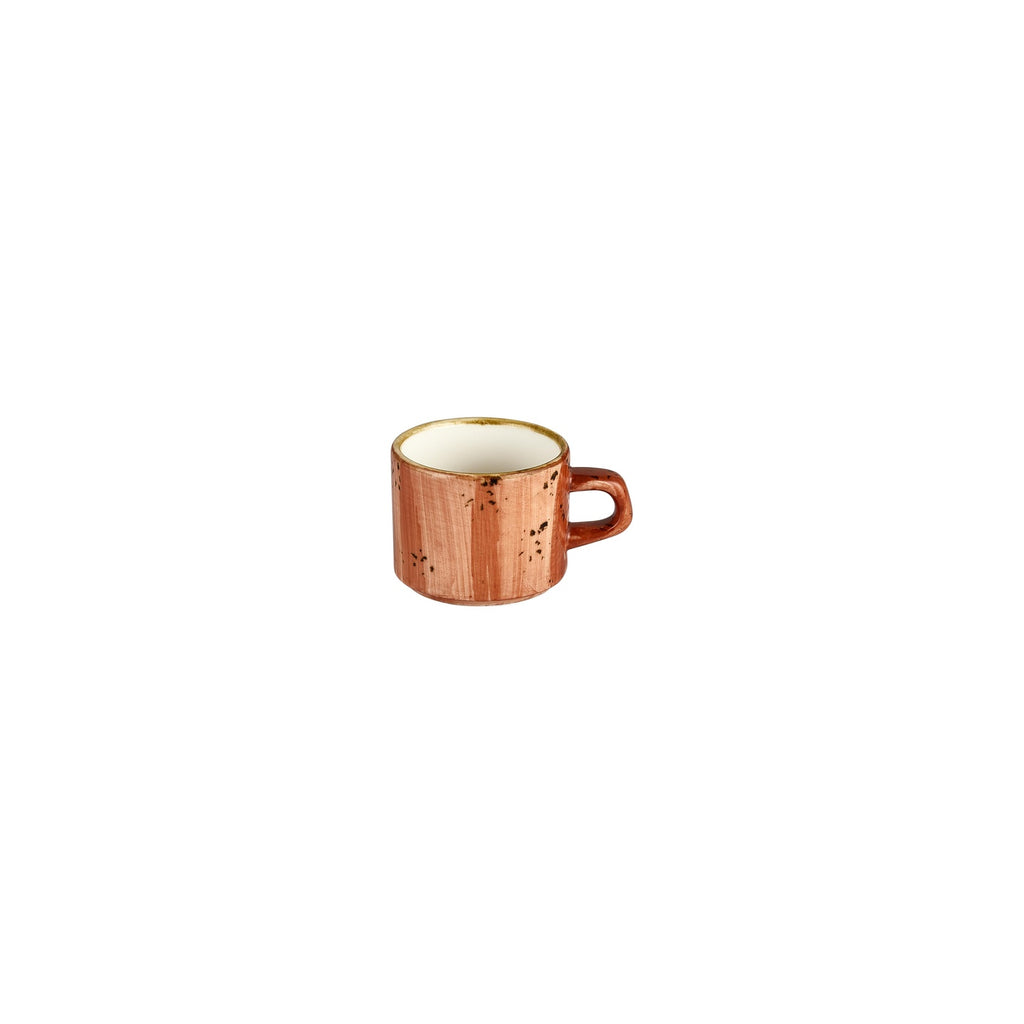 Turgla Laterite dia.2.25Inch  h:0Inch  3 oz. Round Orange Vitrified Espresso Cup SKU: T-HALTGT01KF-12