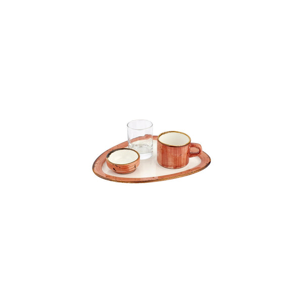 Turgla Laterite Organic Orange Vitrified Espresso Set SKU: T-HALTGT01ST-2