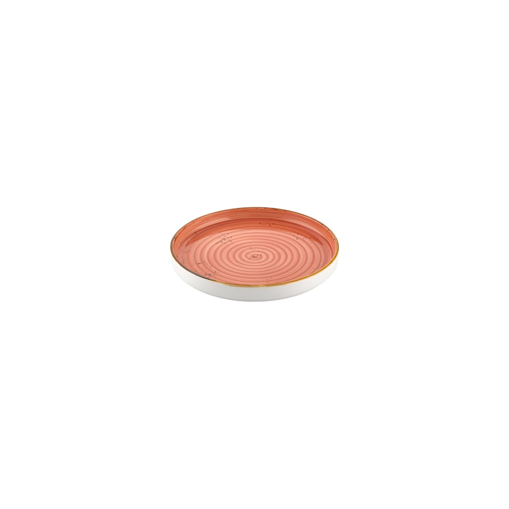 Turgla Laterite dia.6.25Inch  Round Orange Vitrified Plate SKU: T-HALTHL16RD-6