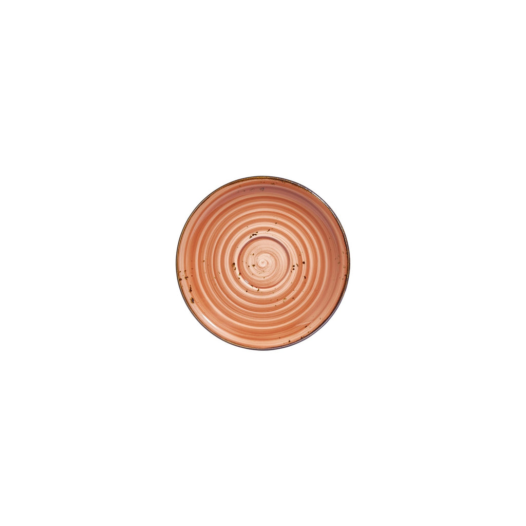Turgla Laterite dia.6.25Inch  Round Orange Vitrified Saucer SKU: T-HALTZT01CT-24