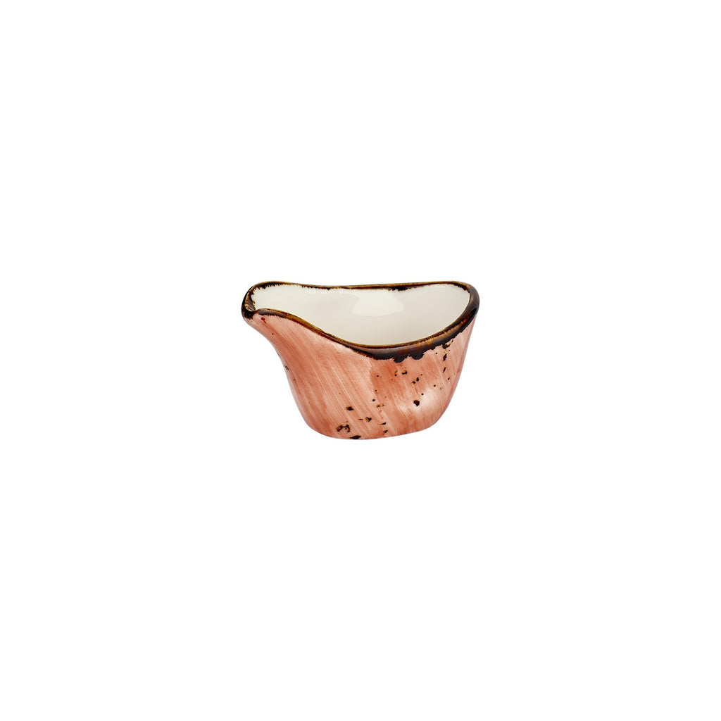 Turgla Laterite 3.25Inch  x 2Inch  x h:0Inch  2 oz. Oval Orange Vitrified Creamer SKU: T-HALTZT01ST-24