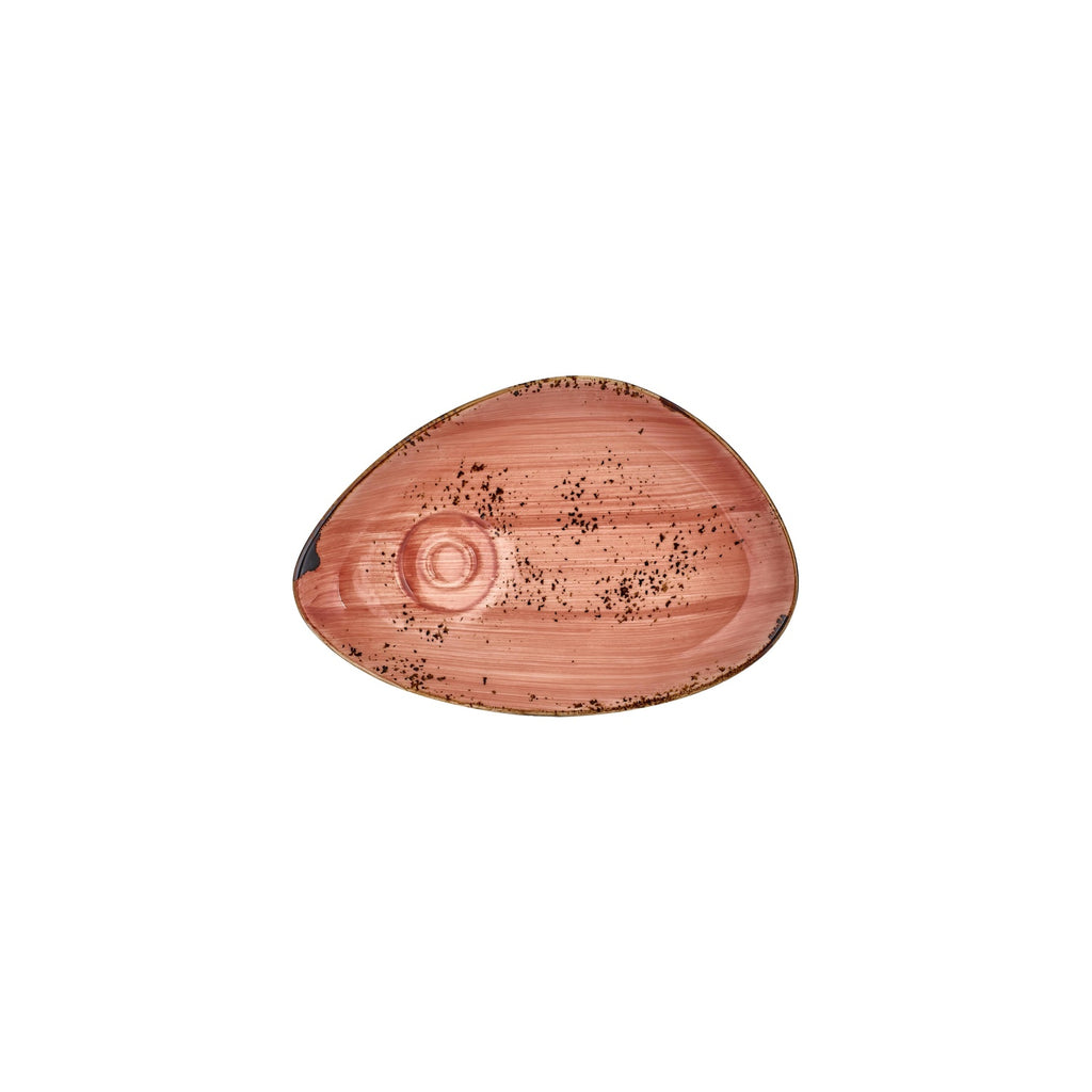 Turgla Laterite 9.75Inch  x 6.75Inch  x h:0Inch  Organic Orange Vitrified Saucer SKU: T-HALTZT01STB-12