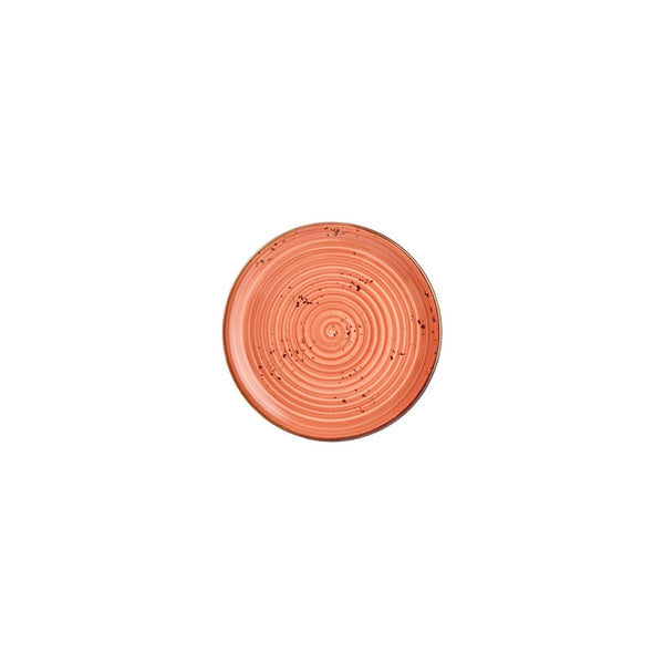 Turgla Laterite dia.6.75Inch  Round Orange Vitrified Plate SKU: T-HALTZT17DZ-12