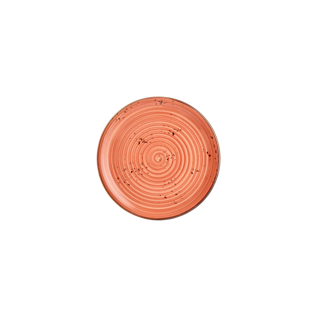 Turgla Laterite dia.8.25Inch  Round Orange Vitrified Plate SKU: T-HALTZT21DZ-12