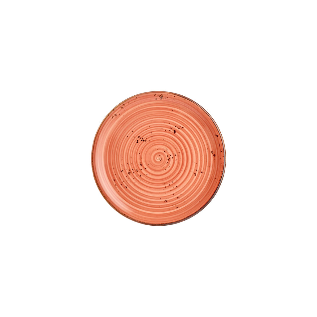 Turgla Laterite dia.9Inch  Round Orange Vitrified Plate SKU: T-HALTZT23DZ-12